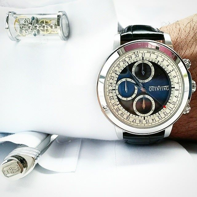 Chronographe de luxe transparent saphir