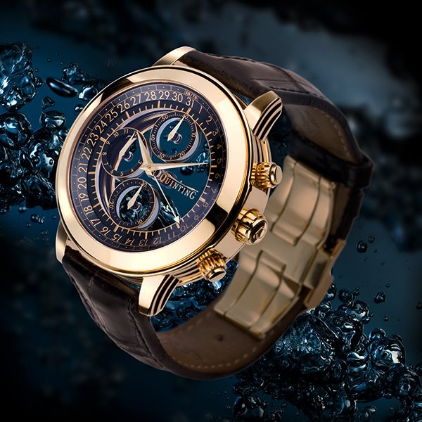 Gold Transparent Watch Mysterious Chronograph