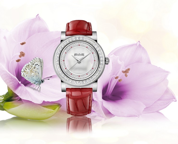 Transparent Cyclone watch - 12 rubies