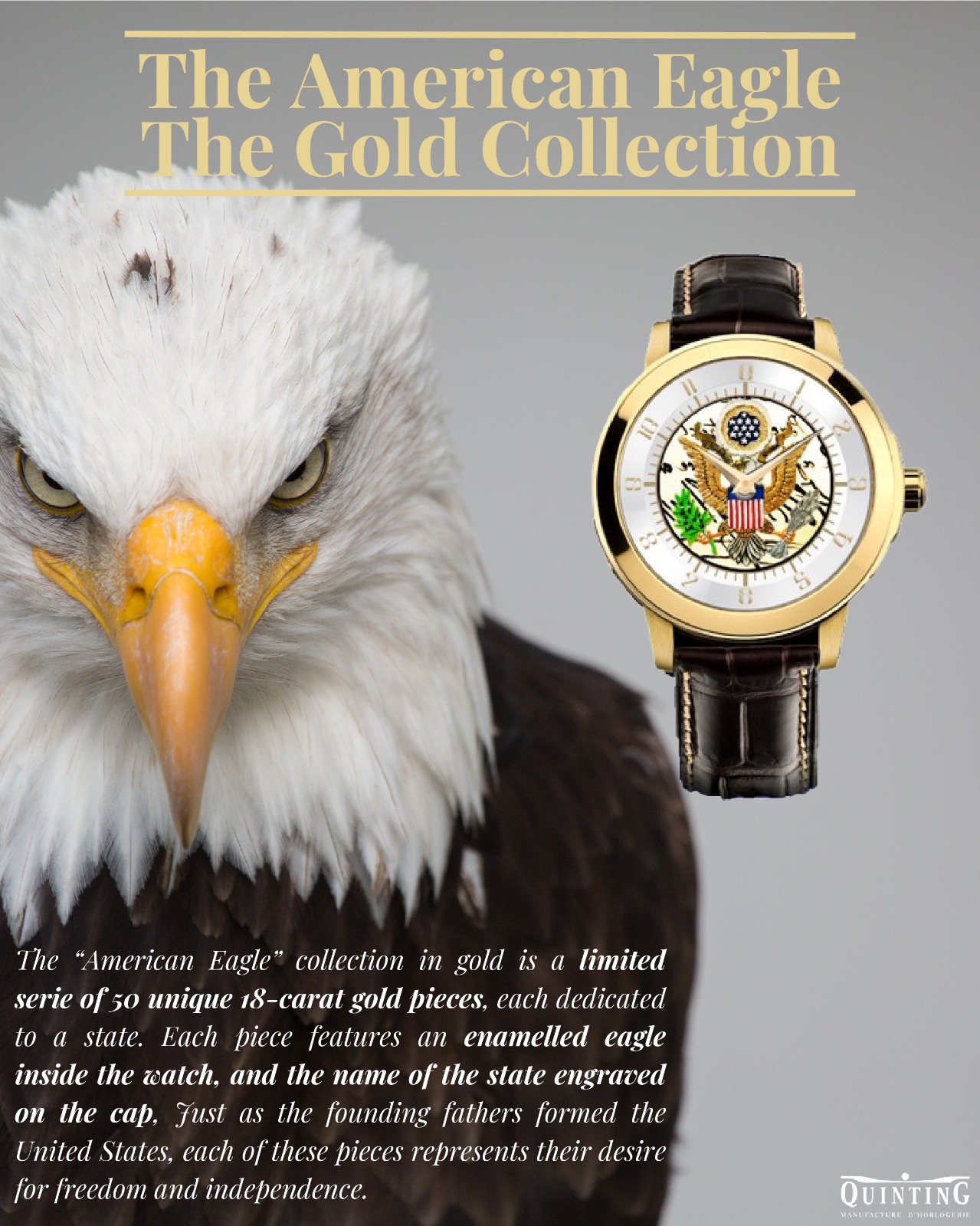 Montre de luxe Quinting L'aigle Américain